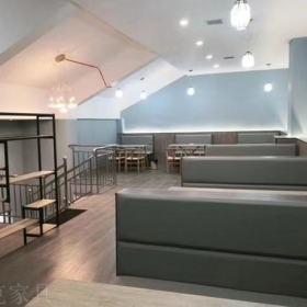 铜川纸包鱼餐厅桌椅卡座案例