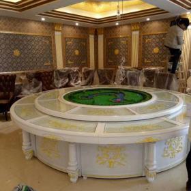 西安丽枫酒店包厢电动餐桌安装完毕