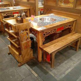 咸阳蜀大侠火锅桌椅家具定做案例