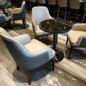 西安万达广场洽谈区沙发桌椅定做厂家案例