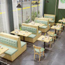 洛阳茶餐厅卡座沙发桌椅定做