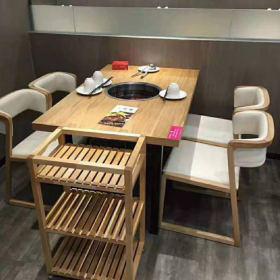 西安喜串火锅店定做火锅桌椅案例