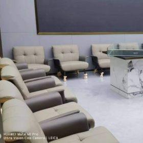 宝鸡轩苑雍华府售楼部定制接待沙发茶几等家具交付使用